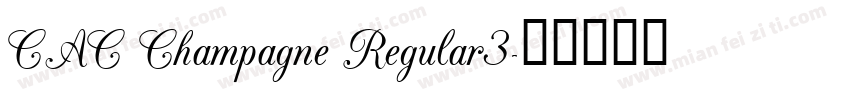 CAC Champagne Regular3字体转换